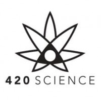 420 Science Clear Screw-Top Glass Jar - Gold Leaf