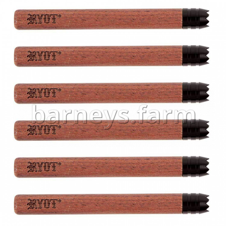 RYOT® Large (3") Wooden Taster with BLACK DIGGER Tip (pack of 6) - Maple